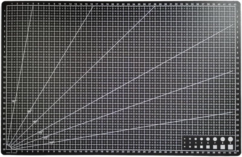 SCIKHEFT New A3 Double Side Craft Cutting Mat Cutting Board Sewing Pad Artist Carving Tools Handmade Crafts DIY Props (Black) - Image 1
